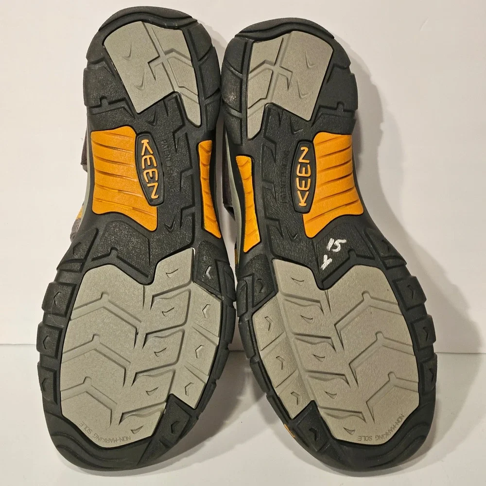 Keen Newport H2 Mens 16 Charcoal Yellow Hiking Water‎ Sandals 1001924